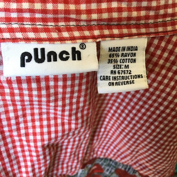 Retro/ Vintage Cap Sleeve Button Up Cherries - Picture 6 of 6